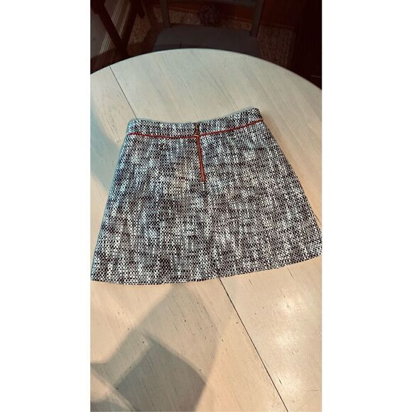 STS SAIL TO SABLE  WOMENS BLACK WHITE TWEED SKIRT RED TRIM SZ 0 - Picture 9 of 11
